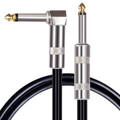 6.35mm Plug Straight to Elbow Electric Guitar Audio Cable, 3m, 5m, 10m