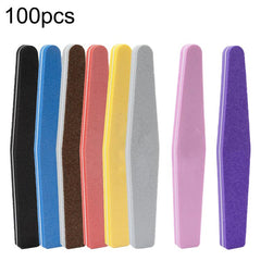 100pcs/Pack Diamond Shaped Nail Art Sanding Sponge File Manicure Tool, without LOGO, with LOGO