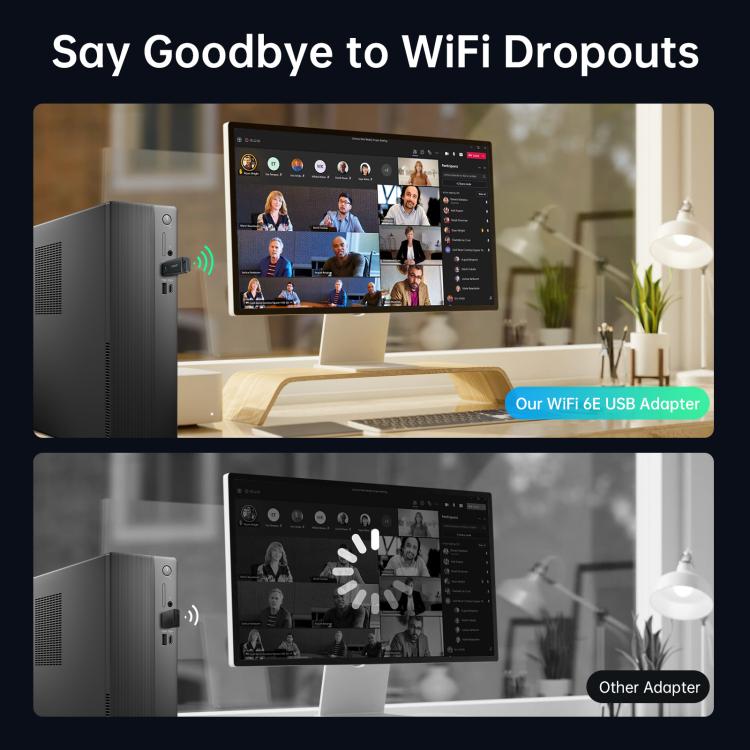 EDUP EP-AX1678 WiFi 6E USB Tri-band Mini Wireless Network Adapter, EP-AX1678