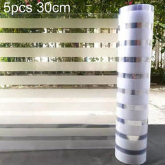 5pcs/Pack Static Electricity Anti-Collision Striped Frosted Privacy Glass Sticker, Small Stripes 30cm x 1m, Small Stripes 40cm x 1m, Small Stripes 50cm x 1m, Large Stripes 30cm x 1m, Large Stripes 40cm x 1m, Large Stripes 50cm x 1m                     ...