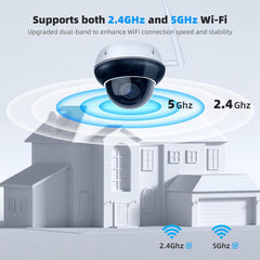 RH-D05 5MP 5X Optical Zoom PoE & Wi-Fi Outdoor Dome Security Camera, RH-D05