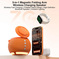 ZGA WX08 Multifunctional Bluetooth Speaker 15W Wireless Phone Watch Charger, WX08