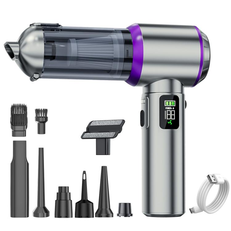 SUITU Digital Display Car Cordless High Power Brushless Vacuum Cleaner, One Touch Dustbin Emptying, Long Dust Collection Bin