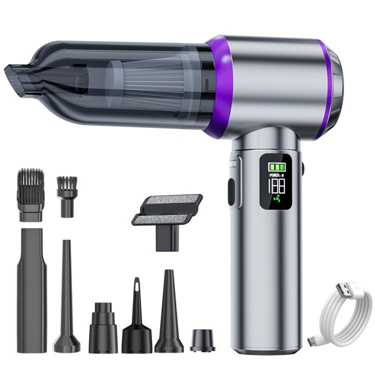 SUITU Digital Display Car Cordless High Power Brushless Vacuum Cleaner, One Touch Dustbin Emptying, Long Dust Collection Bin