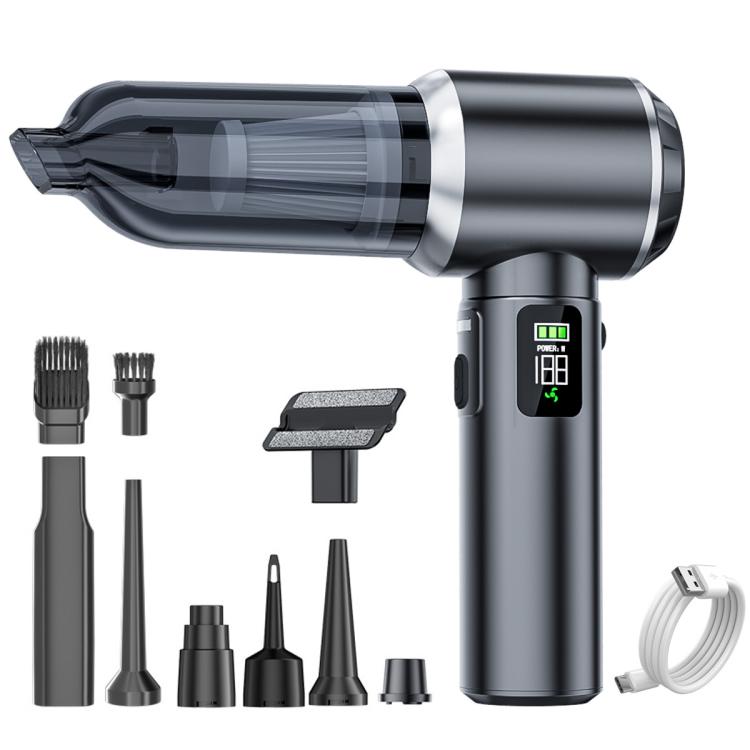 SUITU Digital Display Car Cordless High Power Brushless Vacuum Cleaner, One Touch Dustbin Emptying, Long Dust Collection Bin