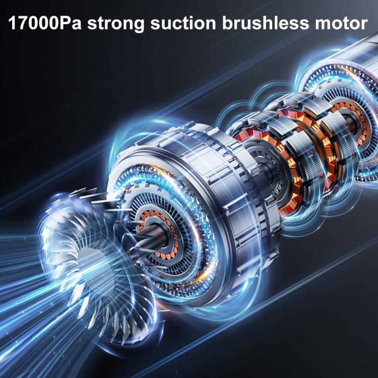 SUITU Digital Display Car Cordless High Power Brushless Vacuum Cleaner, One Touch Dustbin Emptying, Long Dust Collection Bin