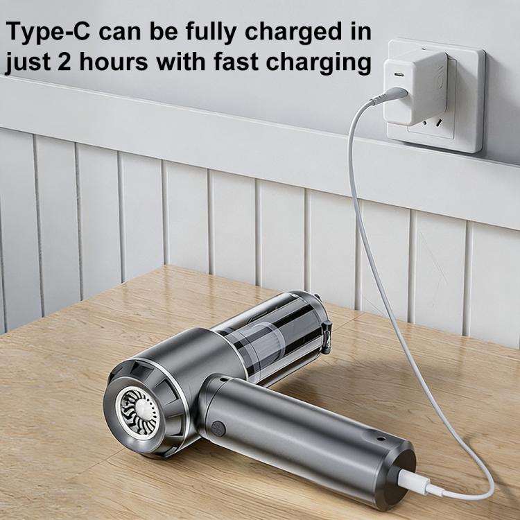 SUITU Digital Display Car Cordless High Power Brushless Vacuum Cleaner, One Touch Dustbin Emptying, Long Dust Collection Bin