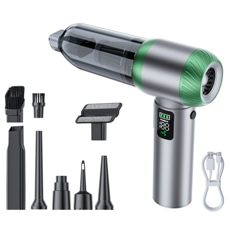 SUITU Handheld Blow Suction Combo LED Display Brushless Vacuum Cleaner, One Touch Dustbin Emptying, Long Dust Collection Bin