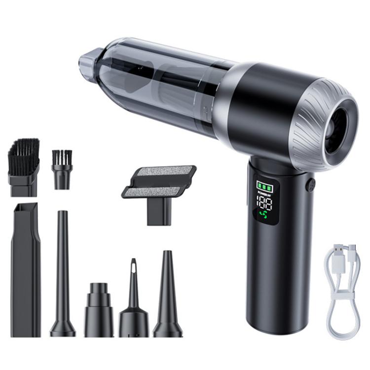 SUITU Handheld Blow Suction Combo LED Display Brushless Vacuum Cleaner, One Touch Dustbin Emptying, Long Dust Collection Bin