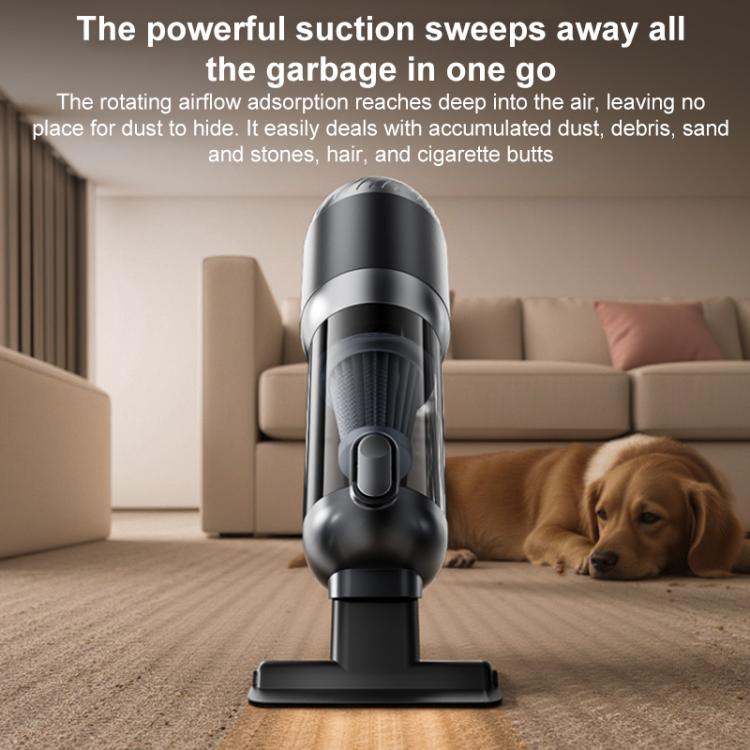 SUITU Handheld Blow Suction Combo LED Display Brushless Vacuum Cleaner, One Touch Dustbin Emptying, Long Dust Collection Bin