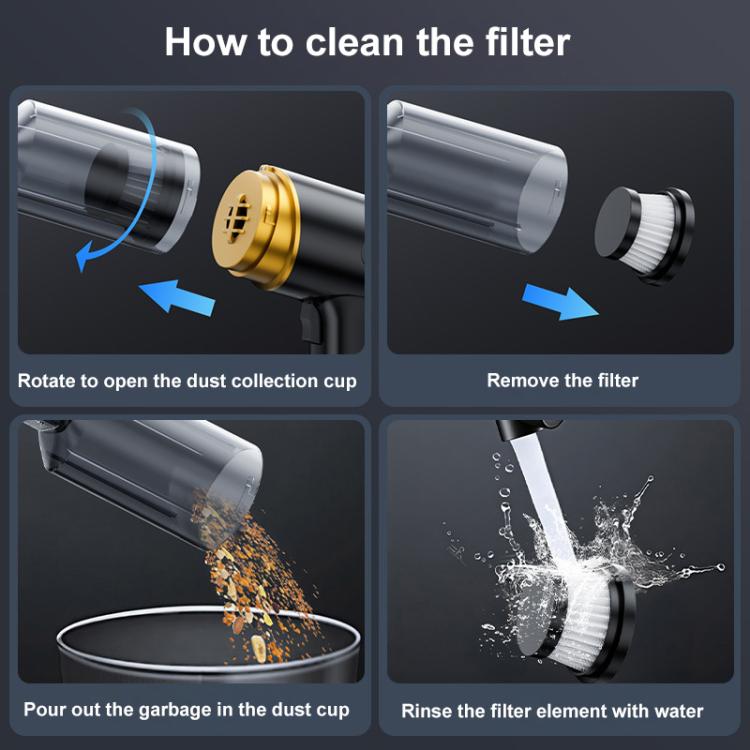 SUITU ST-6609C Handheld Detachable Lithium Battery Car Blow Suction Combo Vacuum Cleaner