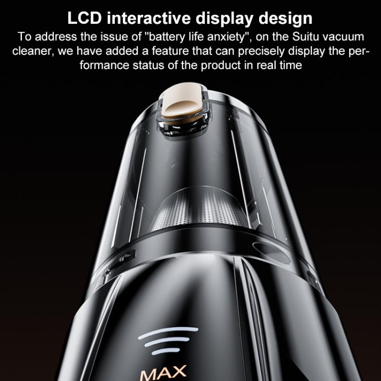 SUITU ST-128Plus 6000mAh Wireless Mini Handheld Blow Suction Combo Car Vacuum Cleaner