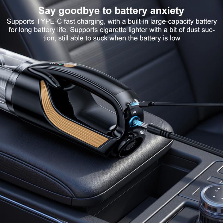 SUITU ST-128Plus 6000mAh Wireless Mini Handheld Blow Suction Combo Car Vacuum Cleaner