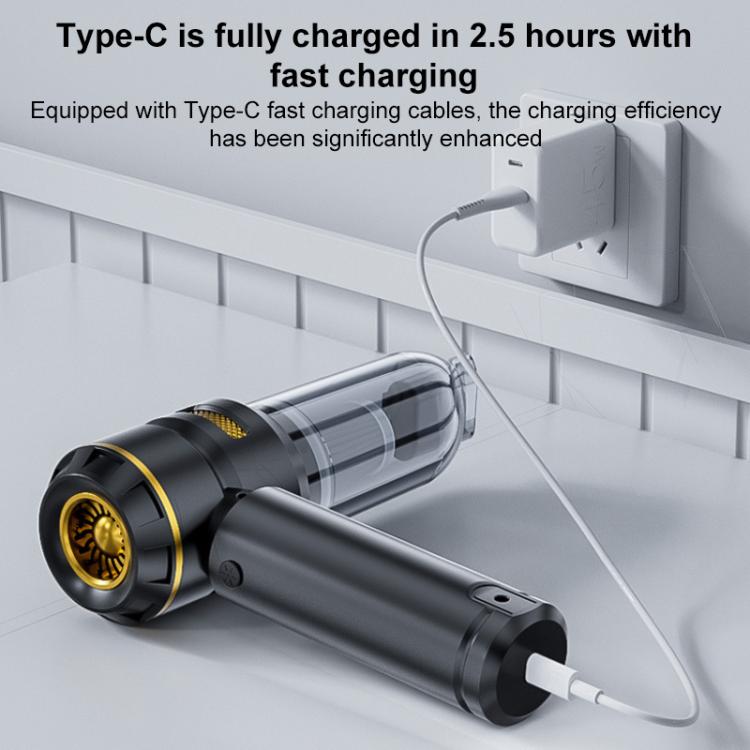 SUITU ST-6704APlus Car Digital Display Blow Suction Combo Vacuum Cleaner, One Touch Dustbin Emptying