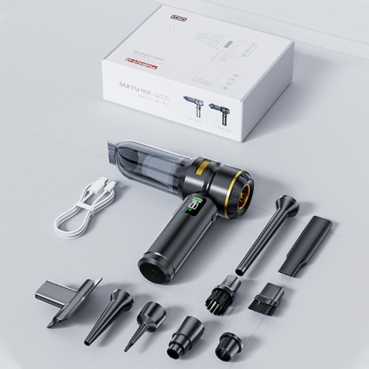 SUITU ST-6704BPlus Car Digital Display Blow Suction Combo Vacuum Cleaner, Extended Dustbin