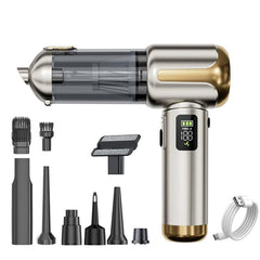 SUITU Digital Display Handheld Blow Suction Combo Car Vacuum Cleaner, One Touch Dustbin Emptying, Extended Dustbin