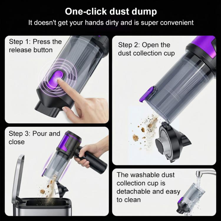 SUITU ST-6708APlus Digital Display Handheld Blow Suction Combo Car Brushless Motor Vacuum Cleaner