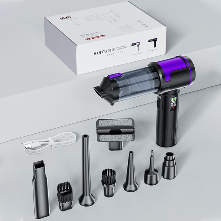 SUITU ST-6708APlus Digital Display Handheld Blow Suction Combo Car Brushless Motor Vacuum Cleaner