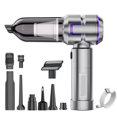 SUITU Handheld Blow Suction Combo Removable Battery Car Vacuum Cleaner, One Touch Dustbin Emptying, Extended Dustbin