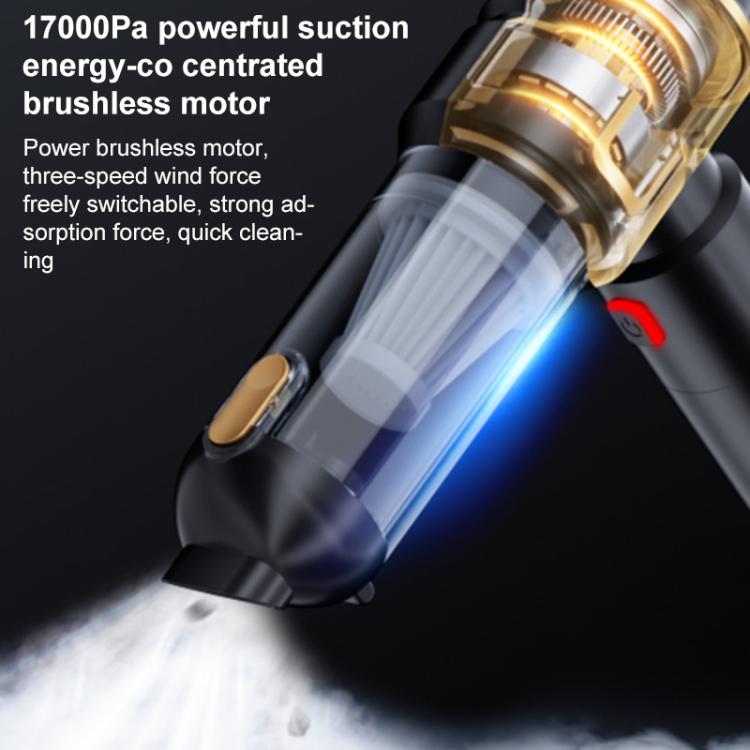 SUITU Handheld Blow Suction Combo Removable Battery Car Vacuum Cleaner, One Touch Dustbin Emptying, Extended Dustbin