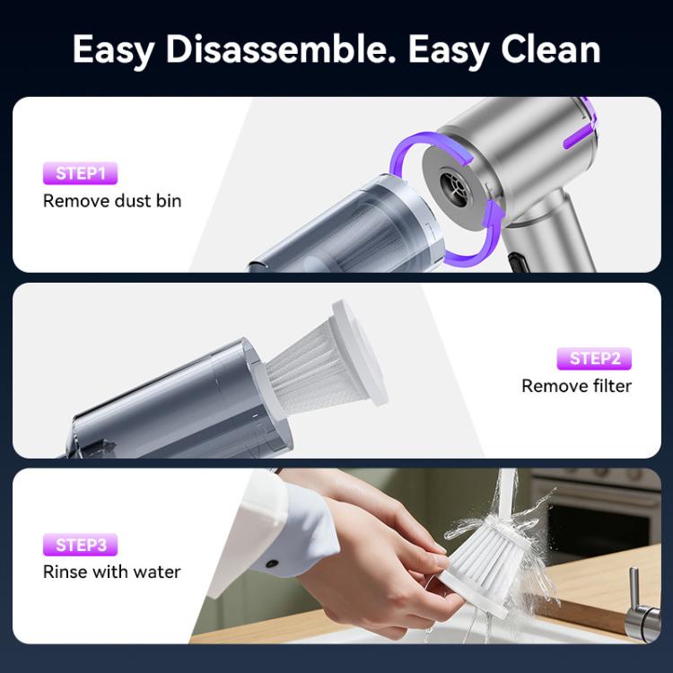 SUITU ST-6642Pro 4000mAh Portable Handheld Car Brushless Motor Vacuum Cleaner