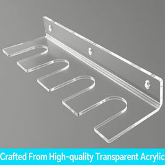 2pcs/Set Wall-Mounted Clear Acrylic Baseball Bat and Baseball Storage Rack Display Stand