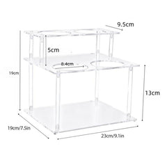 Double Layered Clear Acrylic Coffee Syrup Storage Rack Desktop Bar Counter Wine Display Stand
