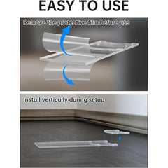Clear Acrylic Furniture Anti-Slip Protective Gasket Wall Spacers, Single Set/Pack, Two Set/Pack