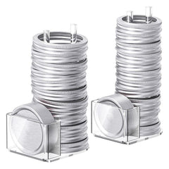 Transparent Acrylic Mason Jar Lid Storage Rack, 70mm Regular Mouth, 86mm Regular Mouth, 70mm and 86mm 2pcs/Pack