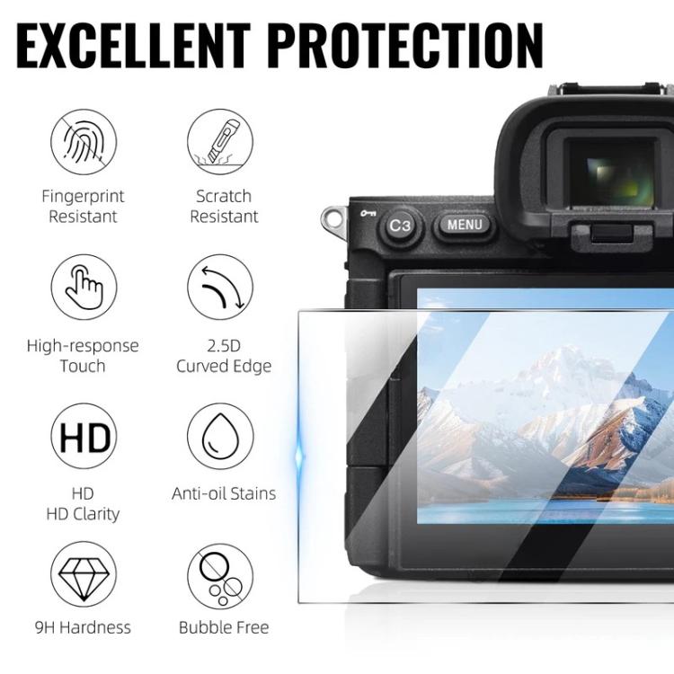 2pcs HD Anti-Scratch Anti-Fingerprint Tempered Glass Film, For Sony Alpha 7 V  / ILCE-7M5