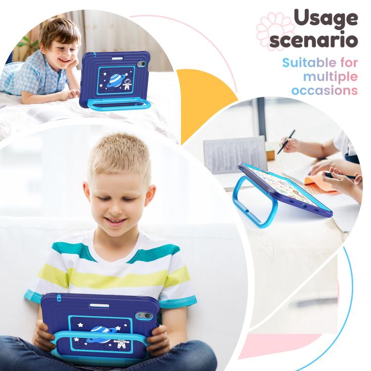 Handle Holder Silicone Hybrid PC Tablet Case with Shoulder Strap, For iPad mini 2024 / mini 6