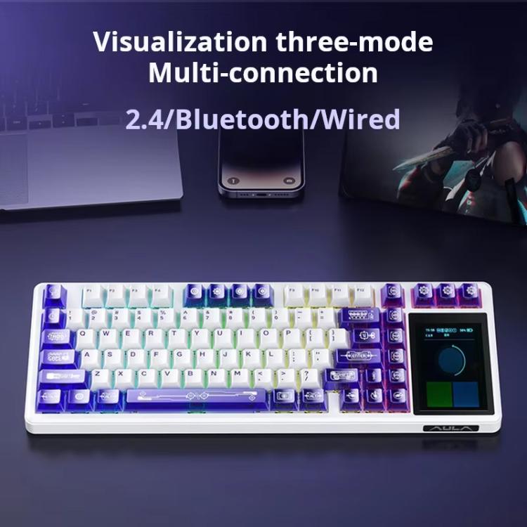 AULA L99 Smart Touch Screen Tri-Mode RGB Customizable Mechanical Keyboard