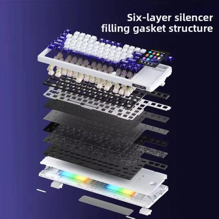 AULA L99 Smart Touch Screen Tri-Mode RGB Customizable Mechanical Keyboard