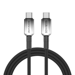 DUX DUCIS WLCM Series 60W Type-C to Type-C Transparent Gradient Braided Data Cable, Length: 1m, Type-C to Type-C