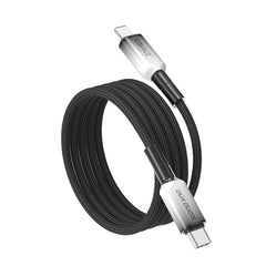 DUX DUCIS WLCM Series 27W Type-C to 8 Pin Transparent Gradient Braided Data Cable, Length: 1m, Type-C to 8 Pin