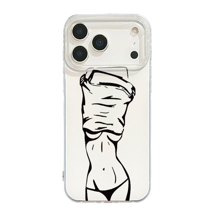 Transparent Frame IMD Cream Phone Case, For iPhone 17e / 16e, For iPhone 17 Pro Max, For iPhone 17 Pro, For iPhone 17