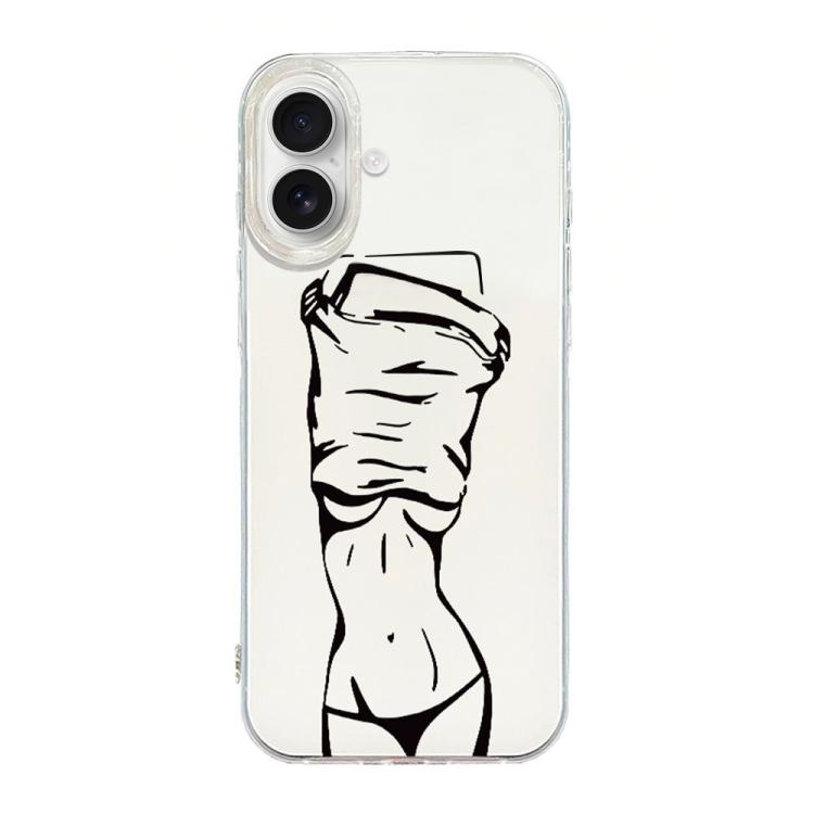 Transparent Frame IMD Cream Phone Case, For iPhone 17e / 16e, For iPhone 17 Pro Max, For iPhone 17 Pro, For iPhone 17