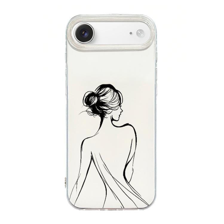 Transparent Frame IMD Cream Phone Case, For iPhone Air, For iPhone 16 Pro Max, For iPhone 16 Pro, For iPhone 16 Plus