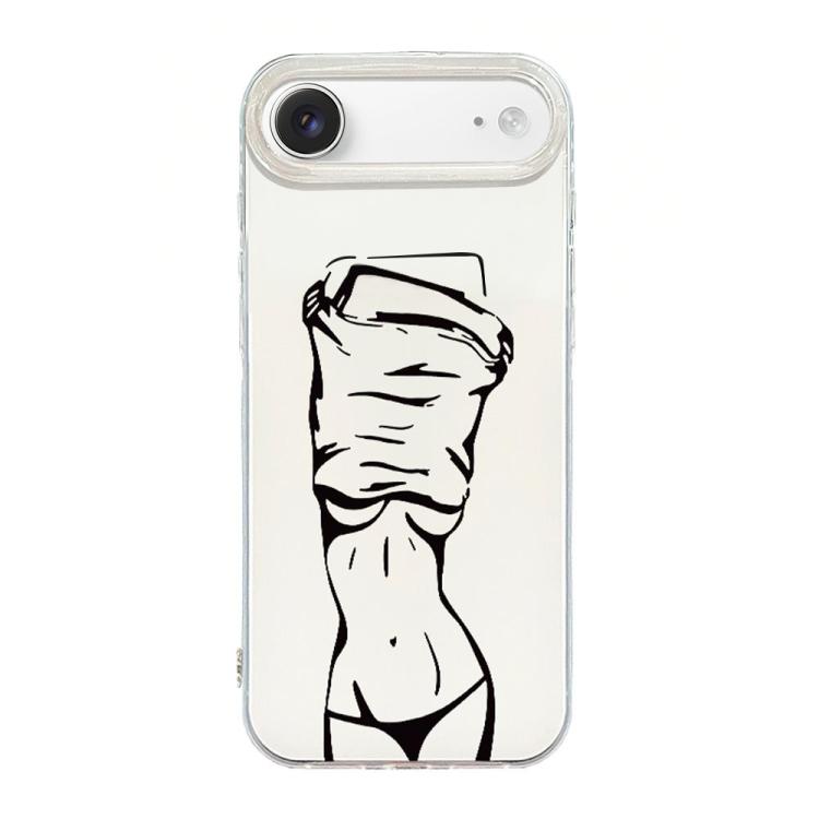 Transparent Frame IMD Cream Phone Case, For iPhone Air, For iPhone 16 Pro Max, For iPhone 16 Pro, For iPhone 16 Plus