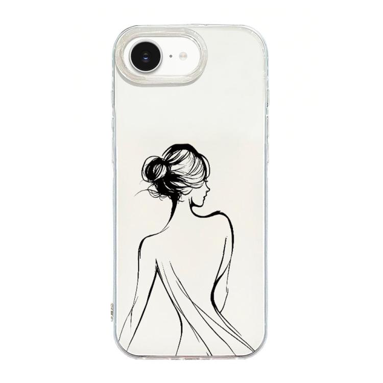 Transparent Frame IMD Cream Phone Case, For iPhone 17e / 16e, For iPhone 17 Pro Max, For iPhone 17 Pro, For iPhone 17