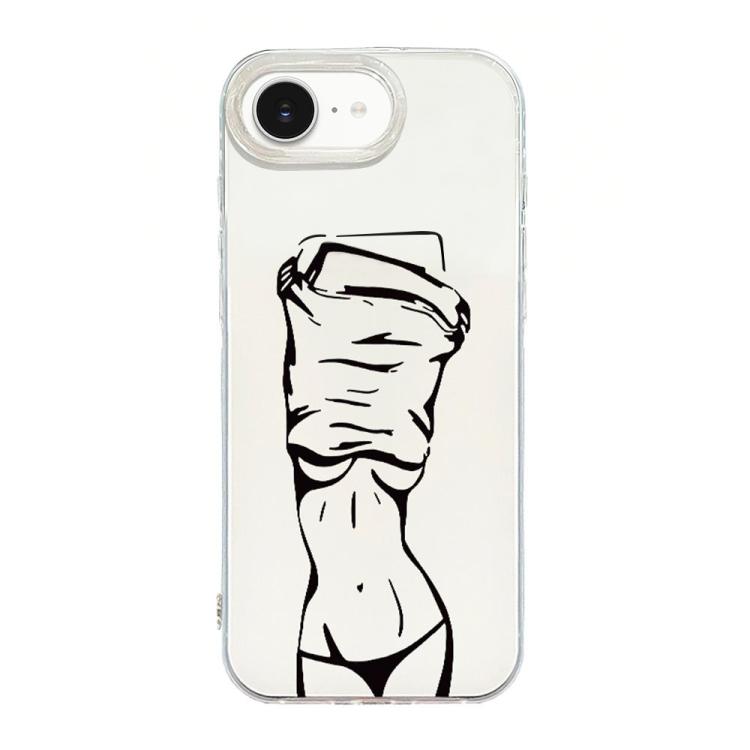Transparent Frame IMD Cream Phone Case, For iPhone 17e / 16e, For iPhone 17 Pro Max, For iPhone 17 Pro, For iPhone 17