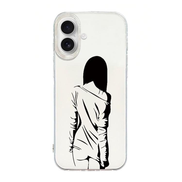 Transparent Frame IMD Cream Phone Case, For iPhone 16, For iPhone 15 Pro Max, For iPhone 15 Pro, For iPhone 15 Plus
