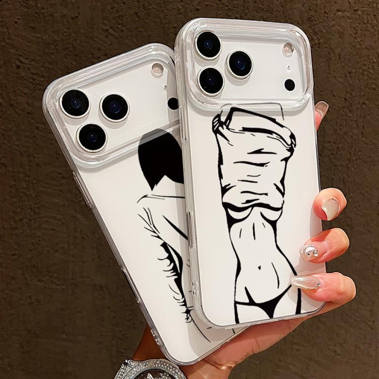 Transparent Frame IMD Cream Phone Case, For iPhone 16, For iPhone 15 Pro Max, For iPhone 15 Pro, For iPhone 15 Plus