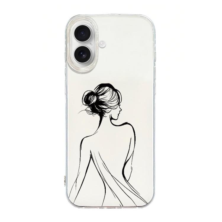 Transparent Frame IMD Cream Phone Case, For iPhone 16, For iPhone 15 Pro Max, For iPhone 15 Pro, For iPhone 15 Plus