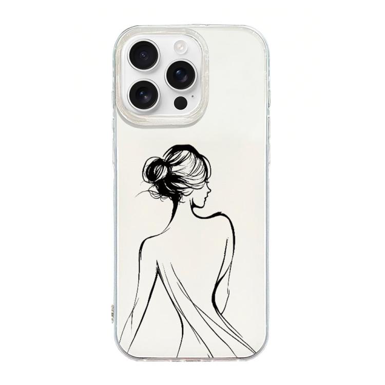 Transparent Frame IMD Cream Phone Case, For iPhone 16, For iPhone 15 Pro Max, For iPhone 15 Pro, For iPhone 15 Plus
