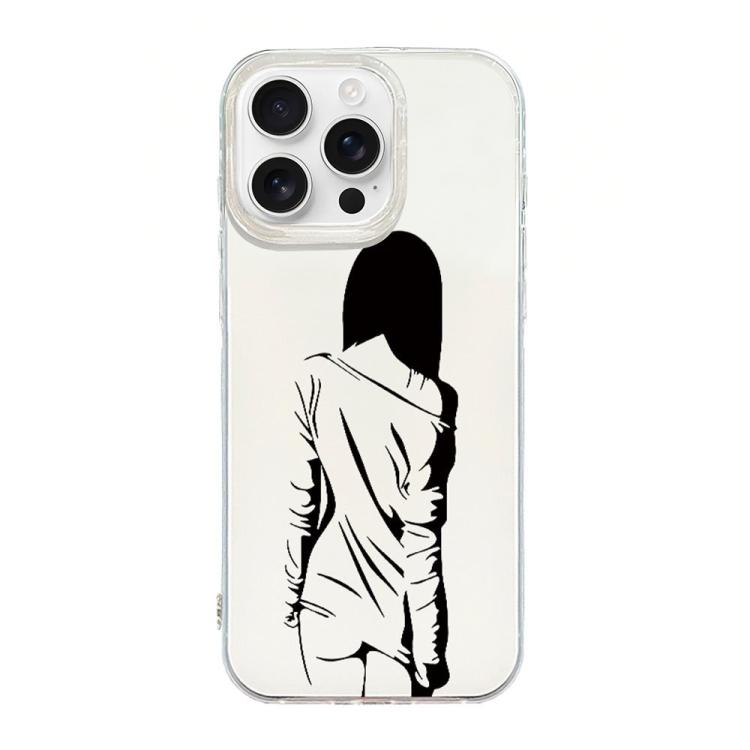 Transparent Frame IMD Cream Phone Case, For iPhone 16, For iPhone 15 Pro Max, For iPhone 15 Pro, For iPhone 15 Plus