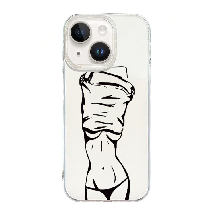 Transparent Frame IMD Cream Phone Case, For iPhone 16, For iPhone 15 Pro Max, For iPhone 15 Pro, For iPhone 15 Plus