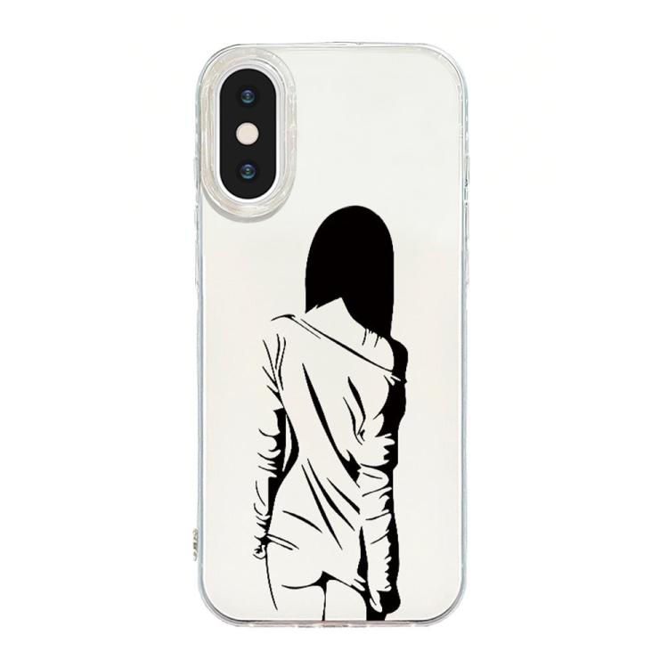 Transparent Frame IMD Cream Phone Case, For iPhone XR, For iPhone XS Max, For iPhone 8 Plus / 7 Plus