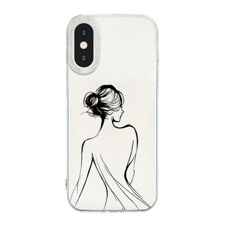 Transparent Frame IMD Cream Phone Case, For iPhone XR, For iPhone XS Max, For iPhone 8 Plus / 7 Plus