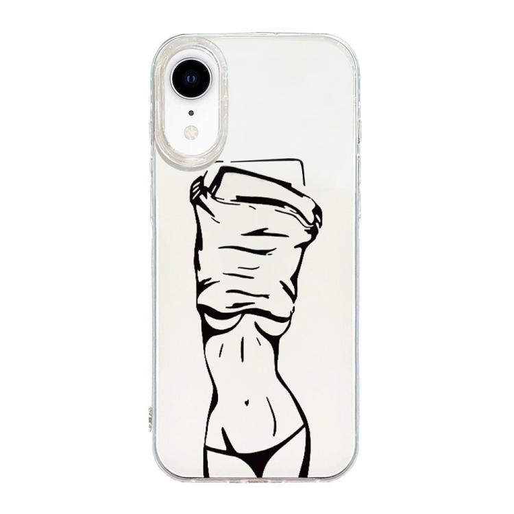 Transparent Frame IMD Cream Phone Case, For iPhone XR, For iPhone XS Max, For iPhone 8 Plus / 7 Plus